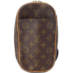 Louis Vuitton Monogram Leather Brown Pochette Ganjou Body Bag